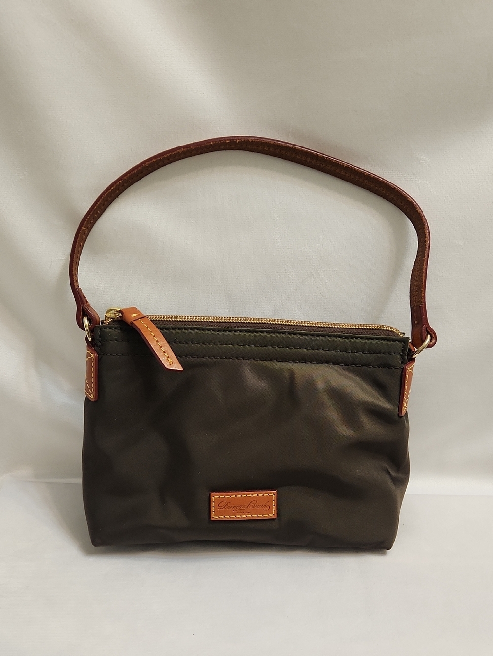 Dooney & Bourke Nylon Leather Brown Mini Shoulder Bag